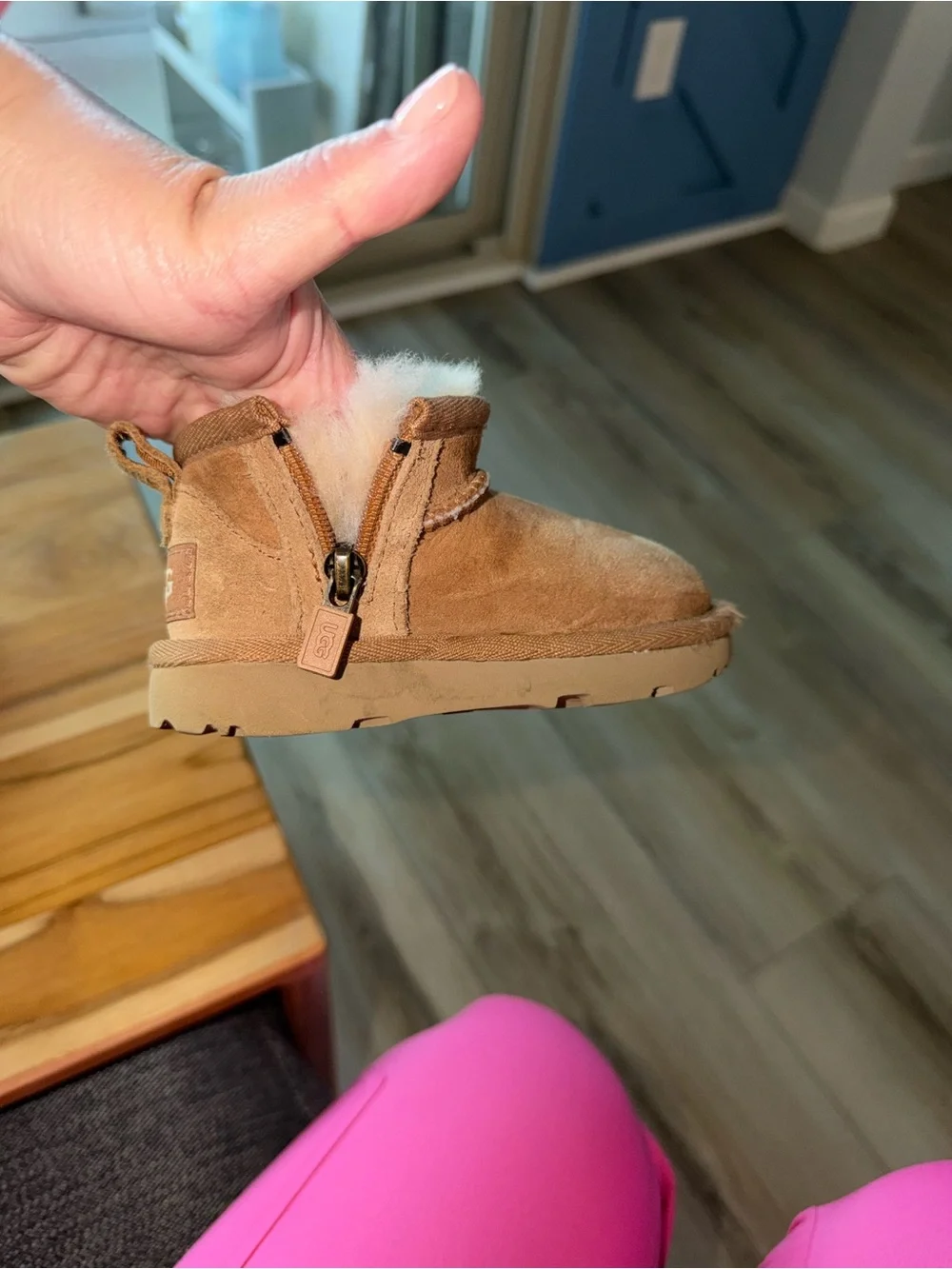 UGG Chestnut Kids Shearling-Lined Slip-On Boot